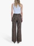 James Lakeland Leopard Print Straight Trousers, Brown