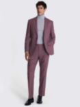 Moss Flannel Tailored Fit Suit Jacket, Mulberry