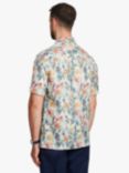 Simon Carter Watercolour Short Sleeve Linen Shirt, Grey/Multi