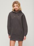 Superdry Tattoo Rhinestone Hooded Dress, Carbon Black