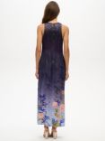 Superdry Floral Satin Maxi Dress, Blue/Multi