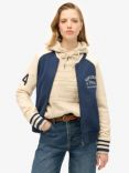 Superdry College Script Graphic Bomber Jacket, Atlantic Navy