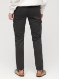 Superdry Mid Rise Slim Cargo Trousers, Black