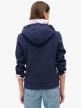 Superdry New York Vintage Logo Graphic Organic Cotton Blend Hoodie, Rich Navy