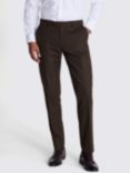 Moss Slim Flannel Trousers, Brown