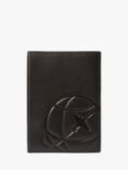 Simon Carter Leather Passport Cover & Luggage Tag Gift Set, Black