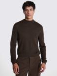 Moss Mock Neck Jumper, Brown