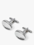 Simon Carter Warped Oval Cufflinks, Silver