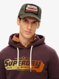 Superdry Graphic Trucker Baseball Cap, Black