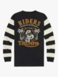 Triumph Motorcycles Sea Shanty Long Sleeve Cotton T-Shirt, Black/Bone