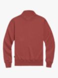 Triumph Motorcycles Ribble Quarter-Zip Logo Cotton Twill Sweatshirt, Rust