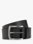 BOSS Rich Grain Italian Leather Belt, Black