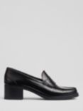 L.K.Bennett Manon Leather Heeled Loafers, Black