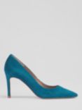 L.K.Bennett Floret Pointed Toe Suede Court Shoes, Teal