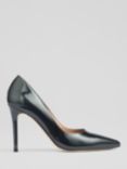 L.K.Bennett Fern Leather Pointed Heeled Courts, Pewter