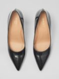 L.K.Bennett Fern Leather Pointed Heeled Courts, Pewter