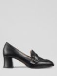 L.K.Bennett Mara Leather Heeled Loafers, Black