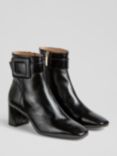 L.K.Bennett Wilde Leather Ankle Boots, Black