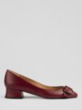 L.K.Bennett Cici Leather Heeled Courts, Bordeaux