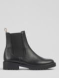 L.K.Bennett Cadea Leather Ankle Boots, Black, Black