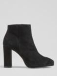 L.K.Bennett Sibella Suede Heeled Ankle Boots, Black