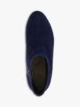 Dune Pippie Wide Fit Suede Ankle Boots, Dark Blue