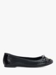 Dune Hallo Wide Fit Ballerina Pumps, Black