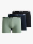 BOSS Logo Waistband Stretch Cotton Boxer Briefs, Pack of 3, Open Miscellaneous