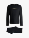 BOSS Metallic Long Sleeve Pyjama Gift Set, Black