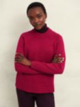 Hobbs Deborah Cotton Jumper, Cranberry