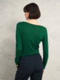 Hobbs Perla Merino Wool Jumper, Agate Green