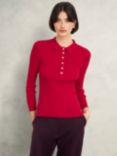 Hobbs Fara Knitted Shirt, Red