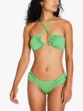 Accessorize Textured Halter Bikini Top, Green