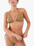 Accessorize Accessorize Shimmer Bikini Top, Gold