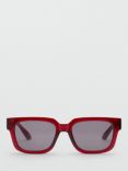 Mango Jaas Sunglasses, Red/Grey