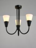 John Lewis ANYDAY Lulu 3 Arm Ceiling Light, Black