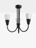 John Lewis ANYDAY Lulu 3 Arm Ceiling Light, Black