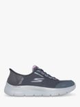 Skechers GO WALK Flex Trainers, Charcoal/Lavender