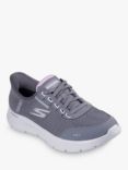 Skechers GO WALK Flex Trainers, Charcoal/Lavender