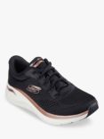 Skechers Arch Fit 2.0 Glow The Distance Trainers, Black