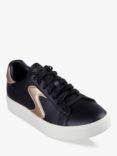 Skechers Eden LX Beaming Glory Trainers, Black/Rose Gold