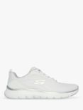 Skechers Flex Appeal 5.0 Uptake Trainers, White/Silver