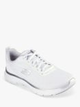 Skechers Flex Appeal 5.0 Uptake Trainers, White/Silver