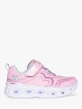 Skechers Kids' Retro Hearts Trainers, Light Pink/Multi