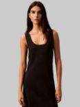 Calvin Klein Jeans Twill Slip Dress, Black Archroma