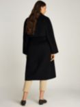 Calvin Klein Jeans Wrap Wool Blend Coat, Black