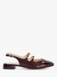 Dune Haily Leather Slingback Pumps, Red