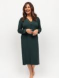 Nora Rose by Cyberjammies Anne Jersey Lace Long Sleeve Nightdress, Green