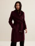 Phase Eight Nicci Wool Blend Coat, Burgundy