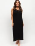 Nora Rose by Cyberjammies Carolynn Lace Maxi Nightdress, Black